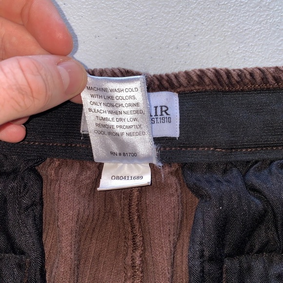 John Blair Wide Leg Relaxed Fit Brown Corduroy Pants | Size 34 M - Picture 8 of 13